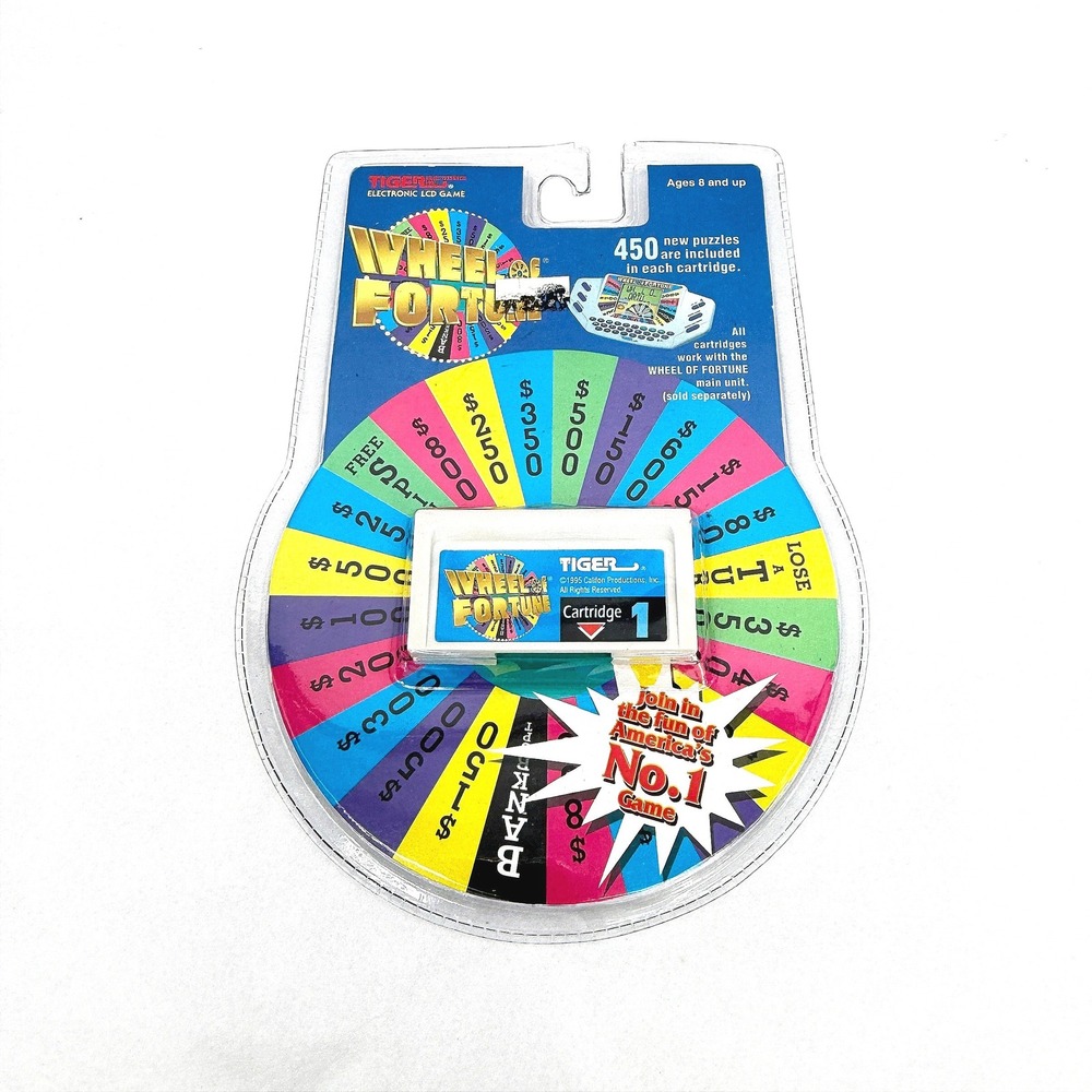 Vintage 1995 Tiger Electronics Wheel of Fortune Expansion Cartridge 1 - Sealed